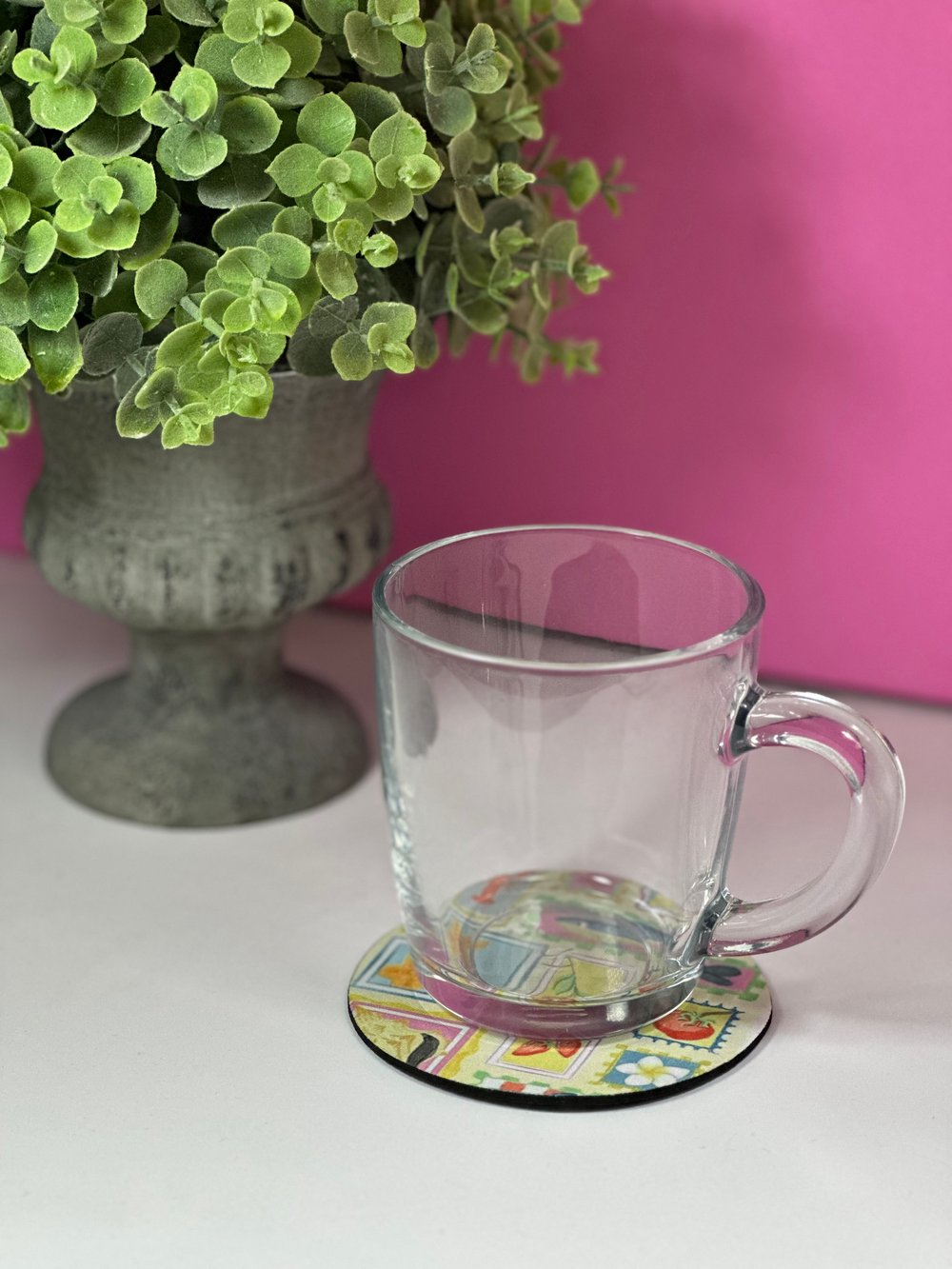Image of 'Tropical Postcard' Foam Coaster