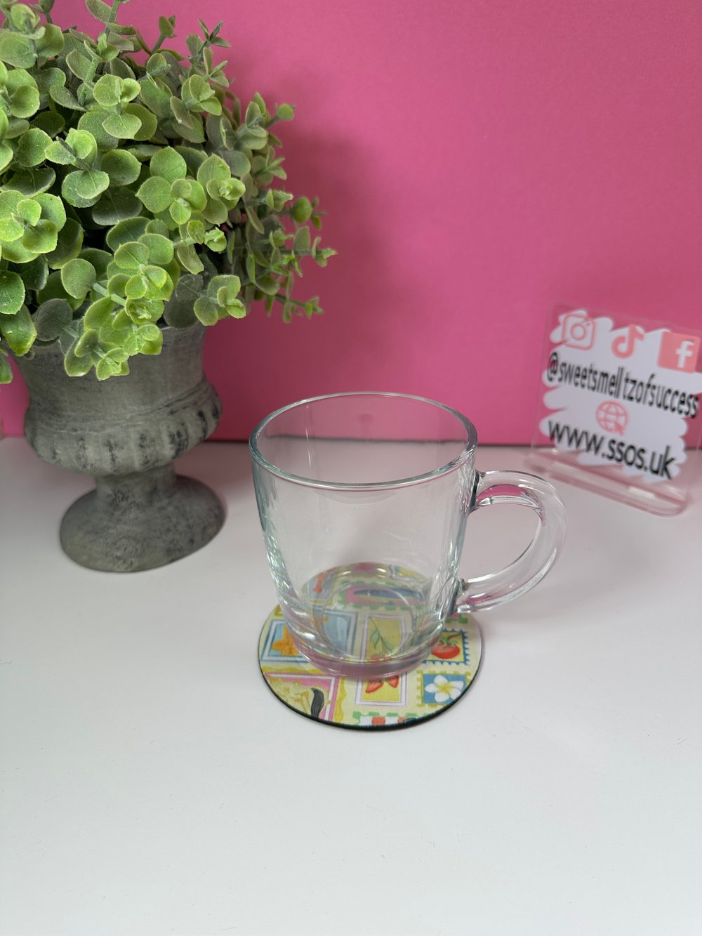 Image of 'Tropical Postcard' Foam Coaster