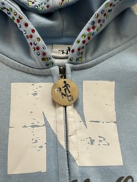 Image 5 of "BLUEBERRY" SPLATTER RHINESTONE HOODIE