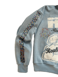 Image 3 of "BLUEBERRY" SPLATTER RHINESTONE HOODIE