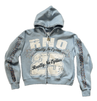 Image 1 of "BLUEBERRY" SPLATTER RHINESTONE HOODIE