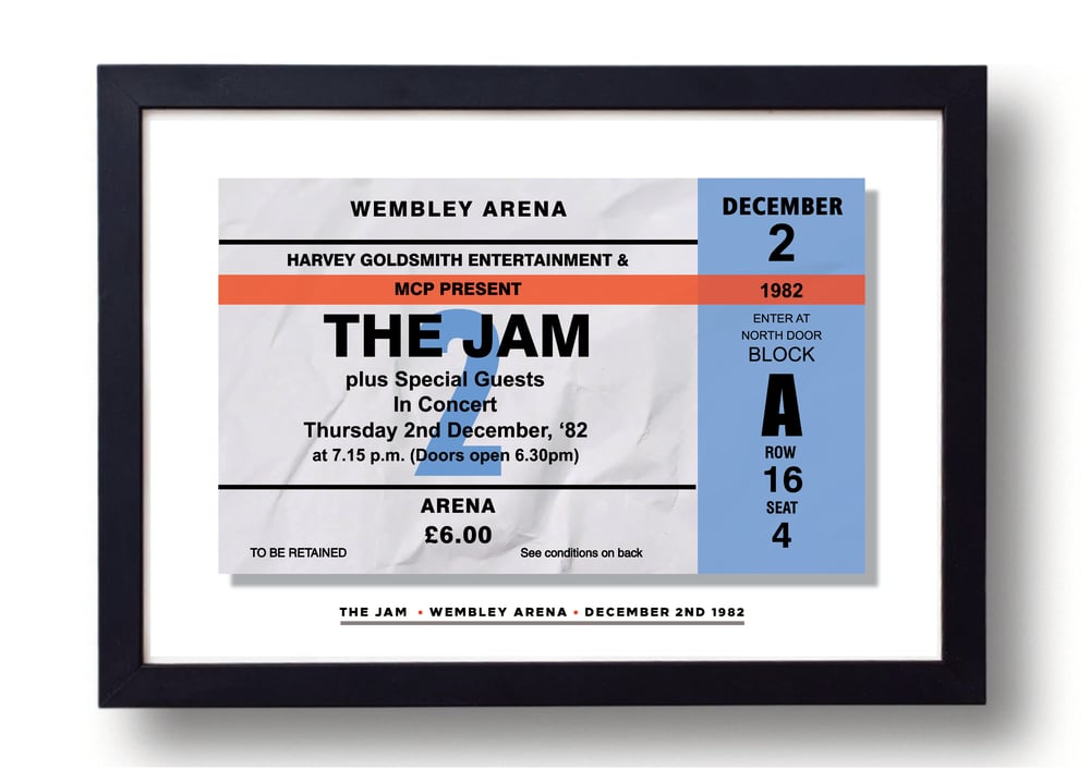 Image of LIMITED STOCK! The Jam Wembley Arena Print