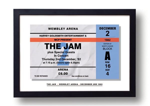 Image of LIMITED STOCK! The Jam Wembley Arena Print