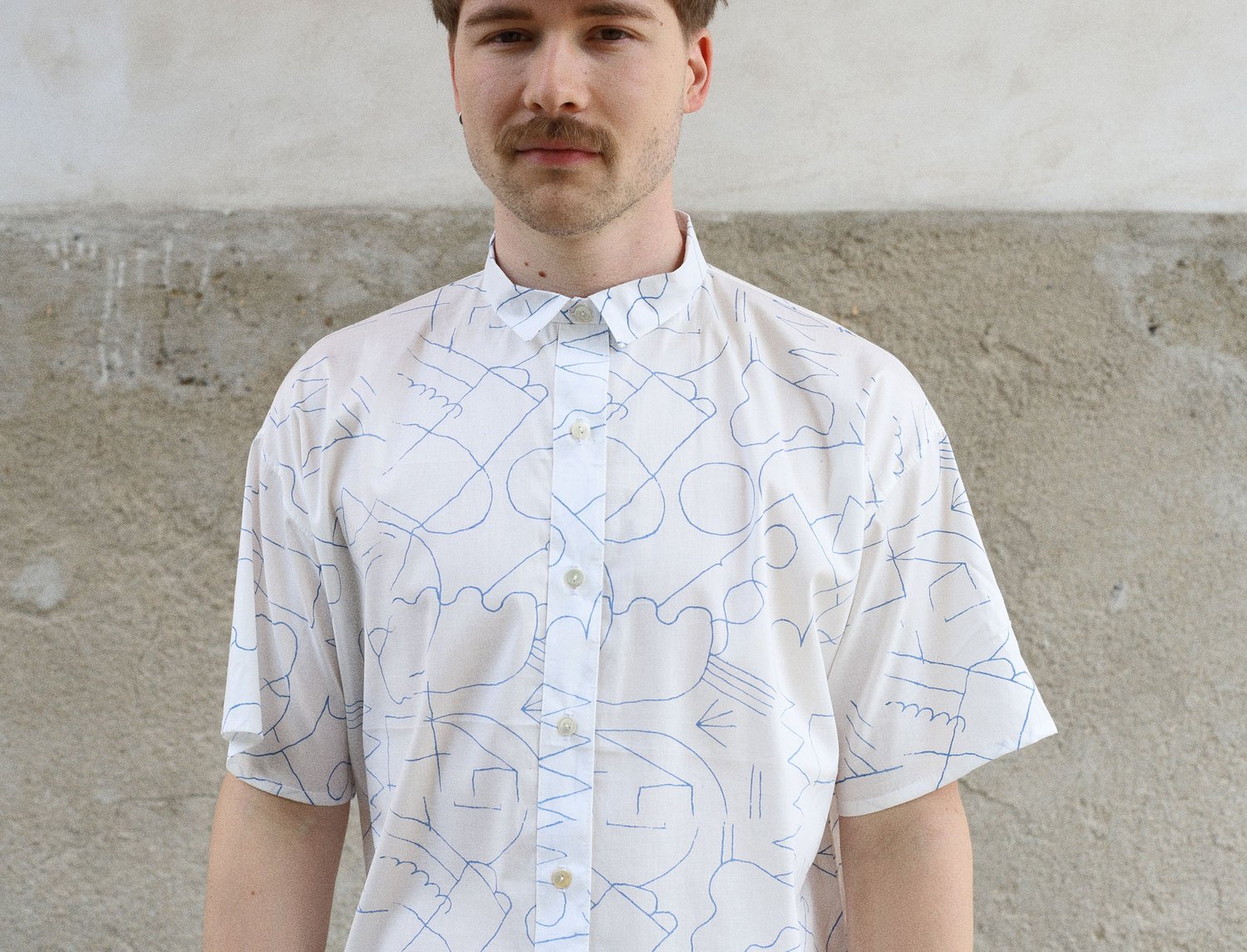 Image of BLUE DRAWING UNISEX SHIRT