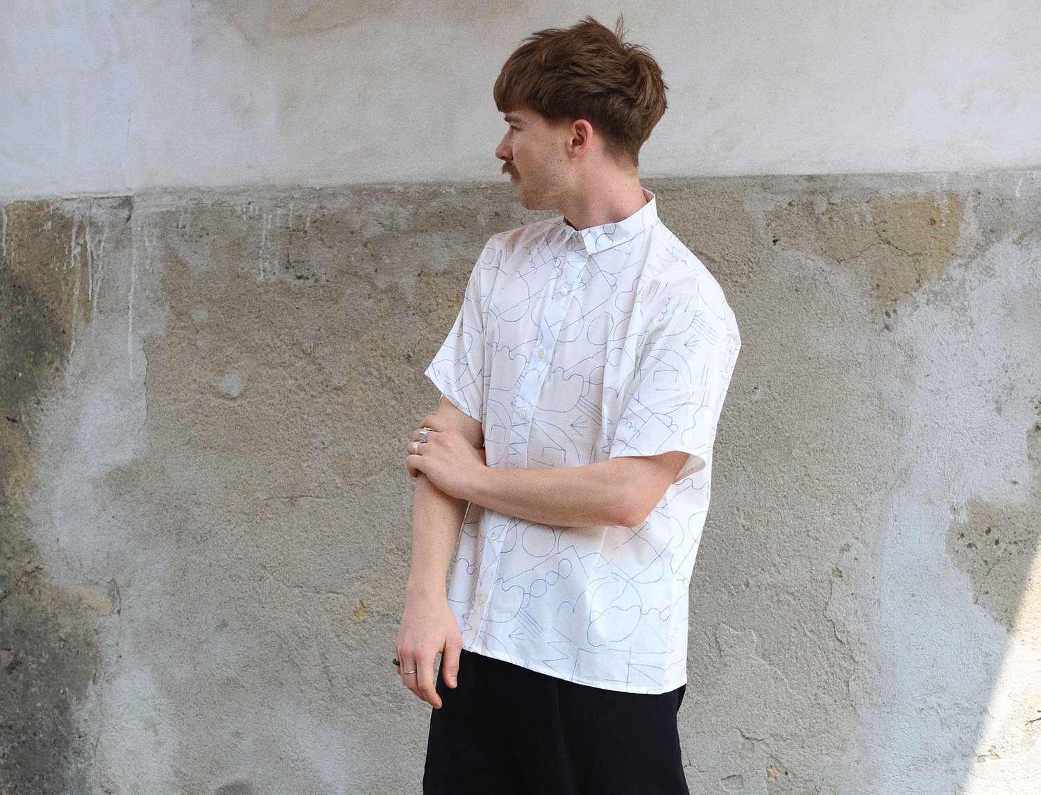 Image of BLUE DRAWING UNISEX SHIRT