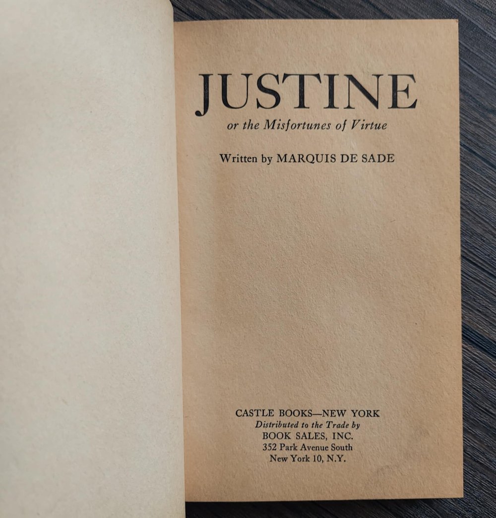 Justine (or the Misfortunes of Virtue), by Marquis De Sade