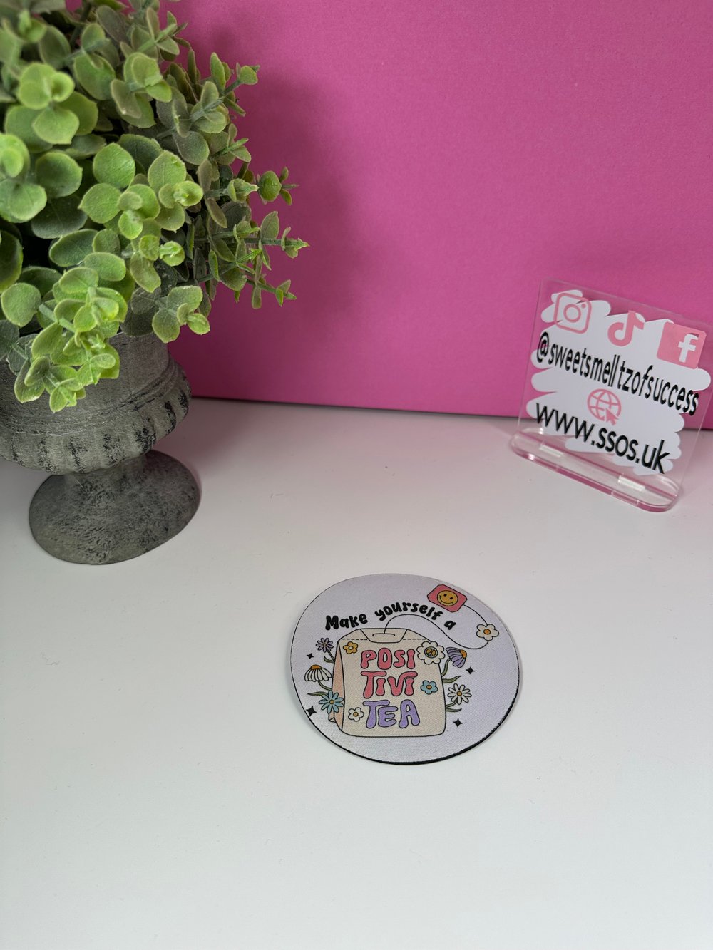 Image of 'Positivi-Tea' Foam Coaster