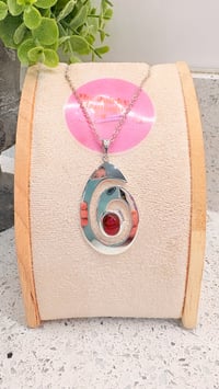 Pink Abalone Oval Swirl