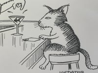 Image 2 of Original New Yorker cartoon “Goldfish Martini”