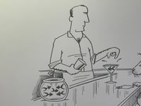 Image 3 of Original New Yorker cartoon “Goldfish Martini”