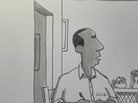 Image 3 of Original New Yorker cartoon "Yearlong Fever Dream of Chaos and Despair.”
