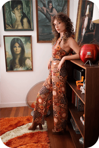 Image 1 of High Neck Jumpsuit In Magic Carpet 