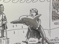 Image 2 of Original New Yorker cartoon “We’re a lending aquarium.”