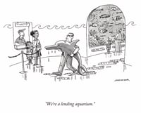 Image 4 of Original New Yorker cartoon “We’re a lending aquarium.”