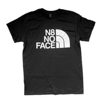 Image 3 of N8 "NORTH" FACE By Mark of the Beast Screenprinted Black T-shirt