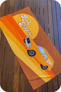 Road Trippin' quick dry beach towel