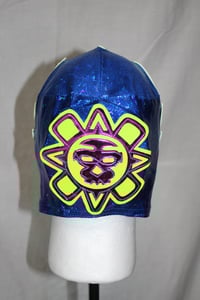 Image 4 of REY MYSTERIO DARK BLUE & NEON GREEN SEMI PRO