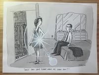 Image 1 of Original New Yorker cartoon "Does this lens flare make me look fat?"