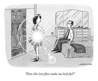 Image 4 of Original New Yorker cartoon "Does this lens flare make me look fat?"