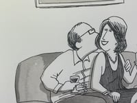Image 2 of Original New Yorker cartoon "Oh, yes, Paul - whisper sweet sponsored content in my ear."