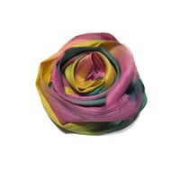 Image 3 of Ready To Ship! 10YD. WILD FLOWERS HAND DYED SARI SILK RIBBON BY COLOR BURST SILK