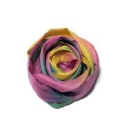 Image 4 of Ready To Ship! 10YD. WILD FLOWERS HAND DYED SARI SILK RIBBON BY COLOR BURST SILK