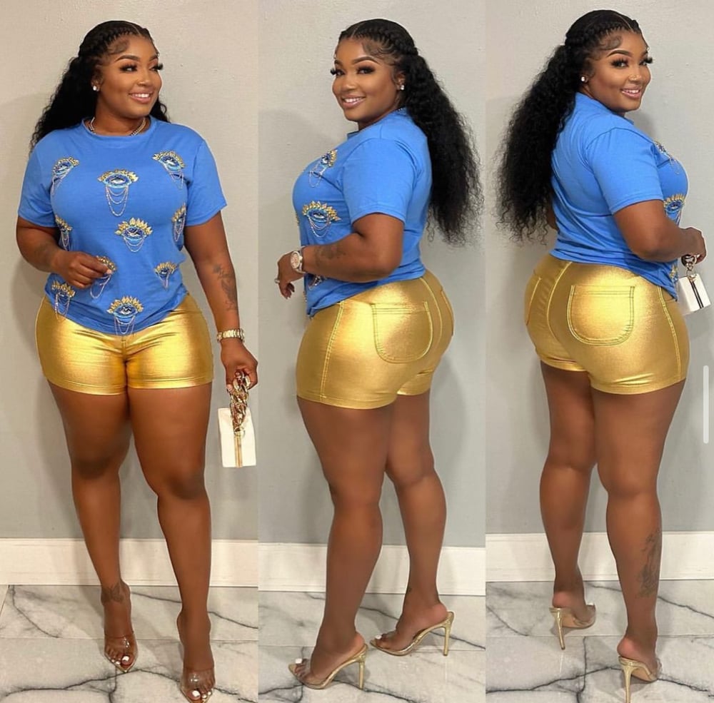 Image of 24k high waist shorts