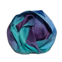 Image 2 of Ready To Ship! 10YD. BURIED TREASURE HAND DYED SARI SILK RIBBON BY COLOR BURST SILK