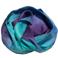 Image 5 of Ready To Ship! 10YD. BURIED TREASURE HAND DYED SARI SILK RIBBON BY COLOR BURST SILK