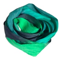 Image 2 of 10YD. MERMAID TALES HAND DYED SARI SILK RIBBON BY COLOR BURST SILK