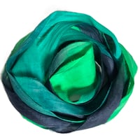 Image 3 of 10YD. MERMAID TALES HAND DYED SARI SILK RIBBON BY COLOR BURST SILK