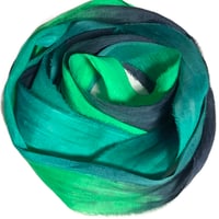 Image 4 of 10YD. MERMAID TALES HAND DYED SARI SILK RIBBON BY COLOR BURST SILK