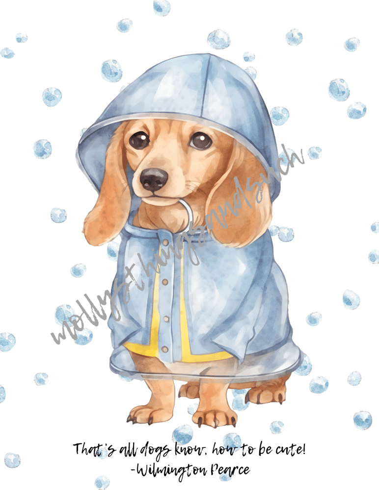 Image of Dog Art Print (Raincoat)