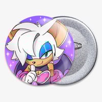 Image 2 of Rogue the Bat "Hush" Pin