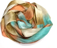 Image 3 of Ready To Ship! 10YD. FIESTA HAND DYED SARI SILK RIBBON BY COLOR BURST SILK