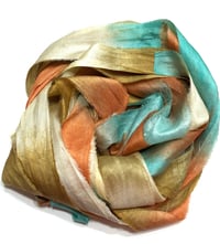 Image 4 of Ready To Ship! 10YD. FIESTA HAND DYED SARI SILK RIBBON BY COLOR BURST SILK