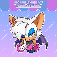 Rogue the Bat "Hush" Sticker