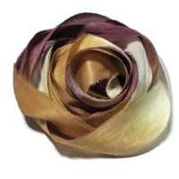 Image 3 of Ready To Ship! 10YD. ANTIQUED HAND DYED SARI SILK RIBBON BY COLOR BURST SILK