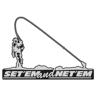 Image of Set Em and Net Em Window Decal