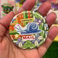 Wishing For Snail Mail Collage Pin