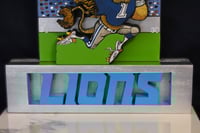 Image 13 of Detroit Lions Hand Crafted NFL 3D Wooden Diorama Cartooning Wall Décor