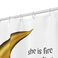 Image 5 of She is Fire Shower Curtain