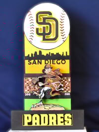 Image 1 of San Diego Padres 3D Wooden Diorama Cartooning Wall Hanging Décor