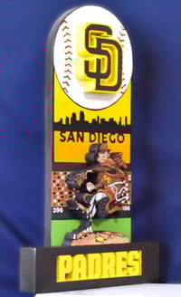 Image 2 of San Diego Padres 3D Wooden Diorama Cartooning Wall Hanging Décor