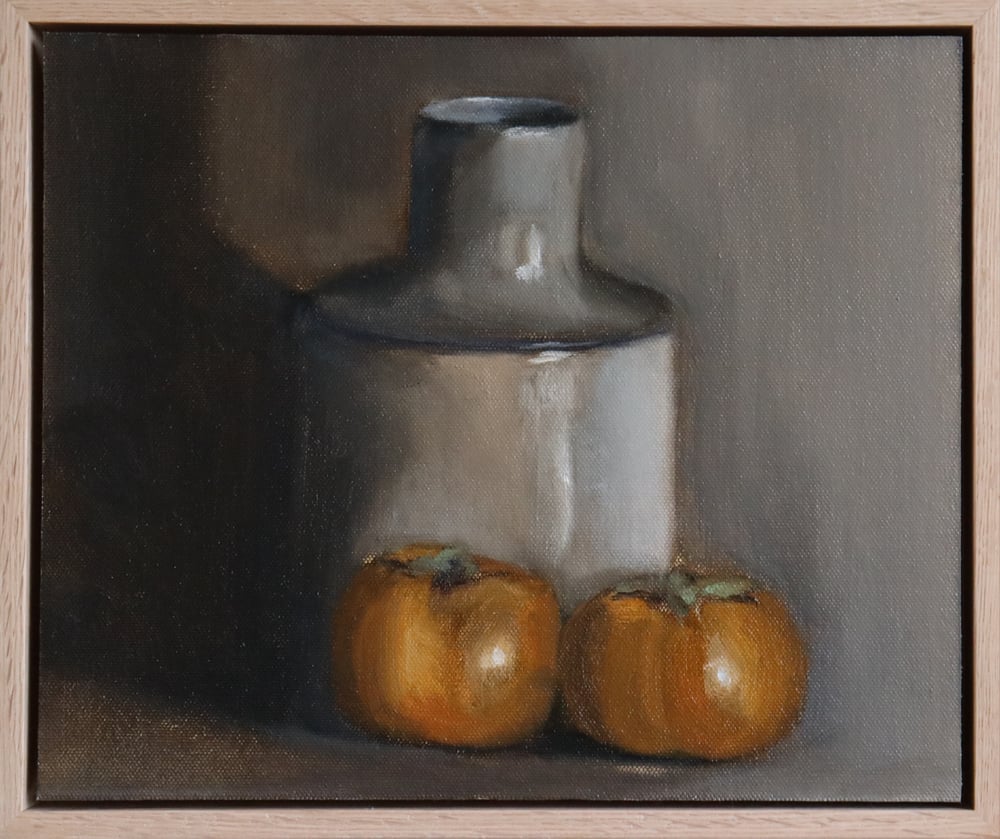 Image of Nature morte au vase et aux kakis