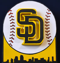 Image 14 of San Diego Padres 3D Wooden Diorama Cartooning Wall Hanging Décor