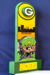 Image 2 of Green Bay Packers Hand Crafted NFL 3D Wooden Diorama Cartooning Wall Décor