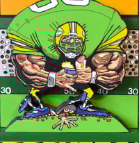 Image 11 of Green Bay Packers Hand Crafted NFL 3D Wooden Diorama Cartooning Wall Décor