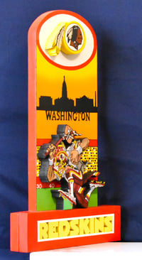 Image 2 of Washington Redskins Hand Crafted NFL 3D Wooden Diorama Cartooning Wall Décor