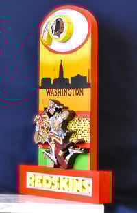 Image 3 of Washington Redskins Hand Crafted NFL 3D Wooden Diorama Cartooning Wall Décor
